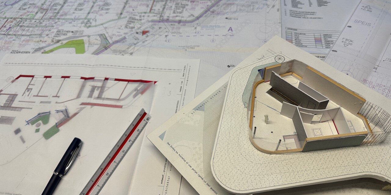 Arbeitsmodell im Architekturbüro Oberstaller Sammer