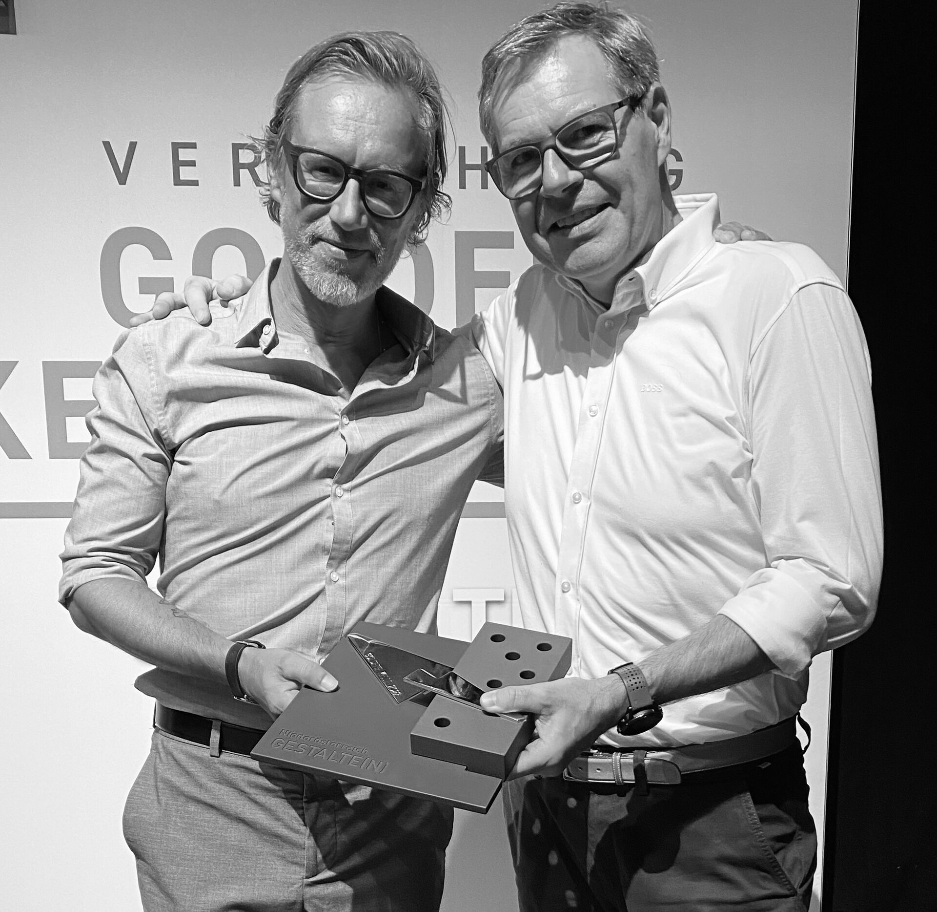 Christophe Oberstaller und Andreas Sammer im Architekturbüro